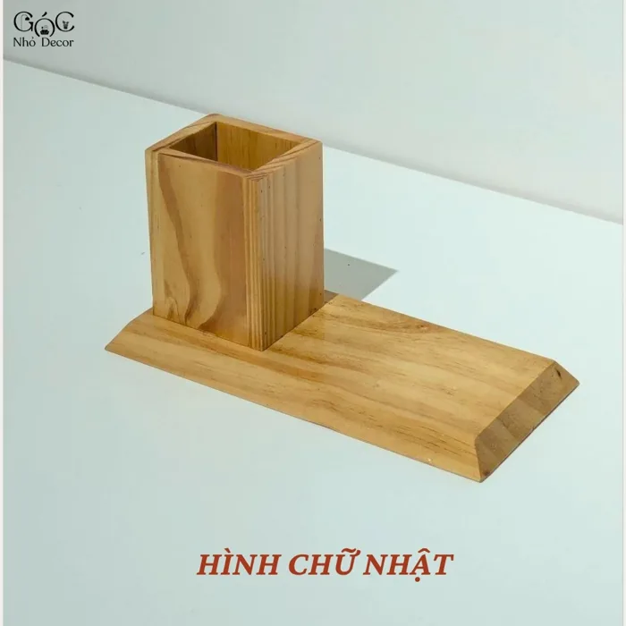 Ống cắm bút mộc, ống cắm bút gỗ, ống đựng bút trang trí bàn làm việc, bàn  học, quà tặng ý nghĩa