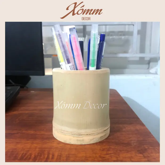 ống bút tre, ống cắm bút để bàn bằng tre cốc tre, ly tre mộc tự nhiên  decor, làm quà tặng - Công Ty TNHH Trúc Vũ Farm