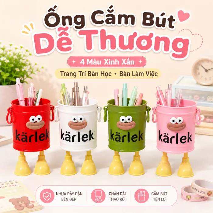 Ống Cắm Bút Dễ Thương Hình Thùng Cartoon | Hộp Đựng Bút Để Bàn Cute Kawaii Trang  Trí Bàn Học Cho Học Sinh Văn Phòng | Shopee Việt Nam