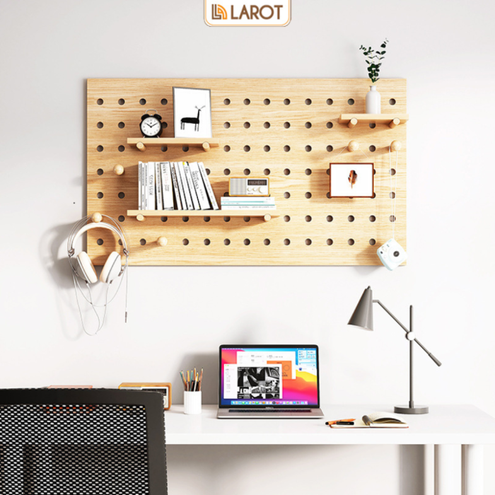 Bảng lỗ PEGBOARD Gỗ treo tường có phụ kiện đi kèm decor trang trí bàn làm việc, phòng ngủ - GP295 | Lazada Việt Nam