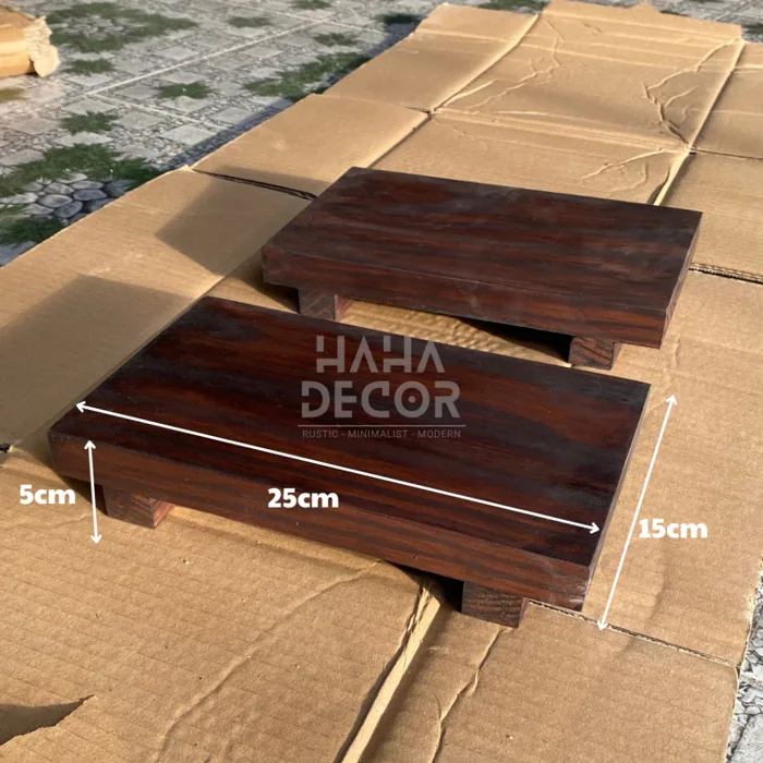 Đôn gỗ tự nhiên kê tượng đài Dài 25cm, đế gỗ decor phụ kiện trang trí chụp ảnh gỗ thông mỹ CCG17