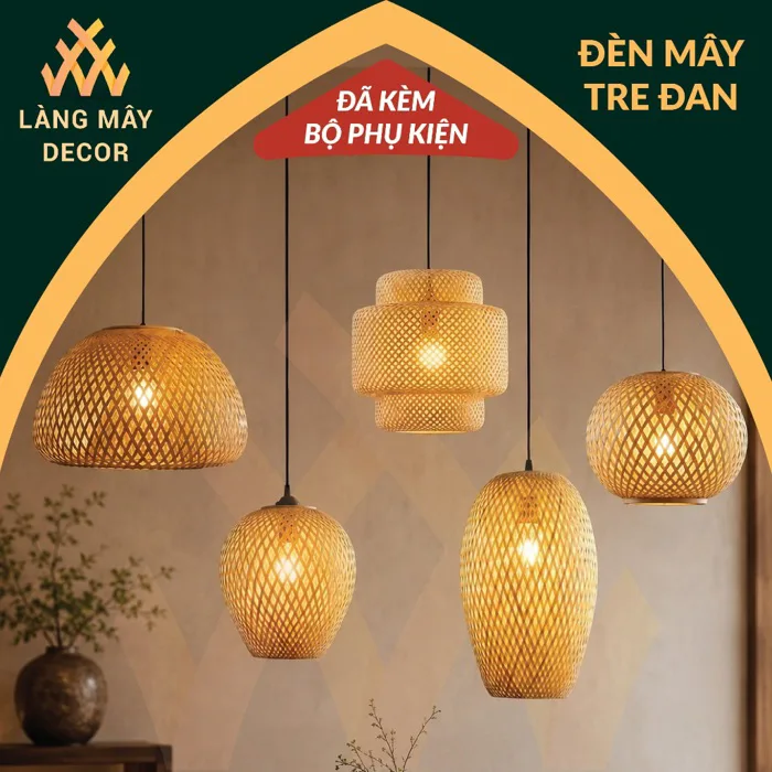Đèn Tre Trang Trí Đủ Phụ Kiện - Làng Mây Decor Quán Cafe, Sân Vườn, Nhà Hàng Và Không Gian Gia Đình Đèn Tre Trang Trí Đủ Phụ Kiện - Làng Mây Decor Quán Cafe, Sân Vườn, Nhà Hàng Và Không Gian Gia Đình