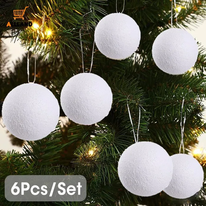 Set 6 Quả Cầu Tuyết Bằng Xốp Treo Trang Trí Cây Thông Giáng Sinh | Shopee  Việt Nam