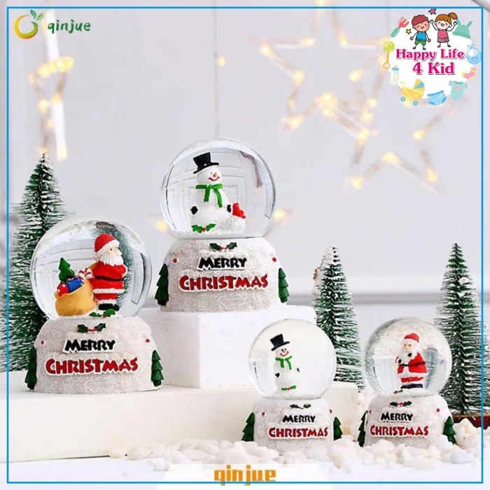 Quả cầu pha lê trang trí Noel, quả cầu tuyết trang trí giáng sinh, cầu tuyết  mini phát sáng | Shopee Việt Nam
