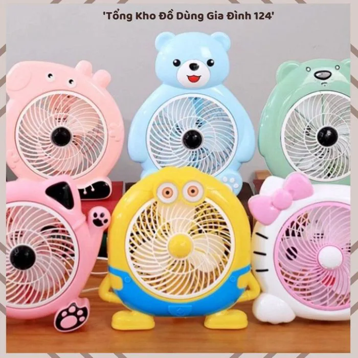 QUẠT MINI ĐỂ BÀN HÌNH THÚ CẮM ĐIỆN, Quạt Điện Để Bàn Dễ Thương, Quạt Hình  Động Vật Trang Trí Bàn Học, Bàn Làm Việc