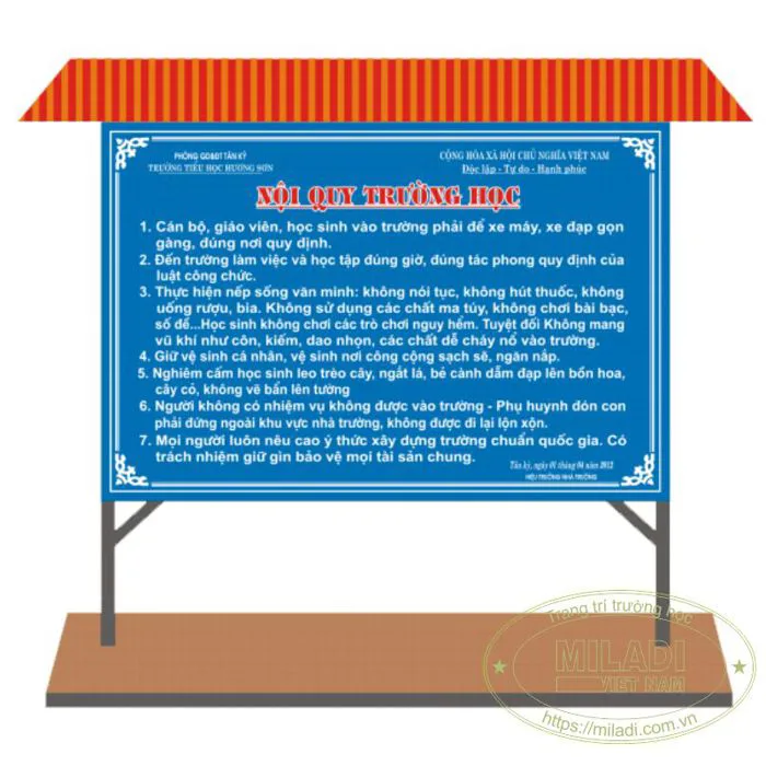 Bảng nội quy trường học Bảng nội quy trường học