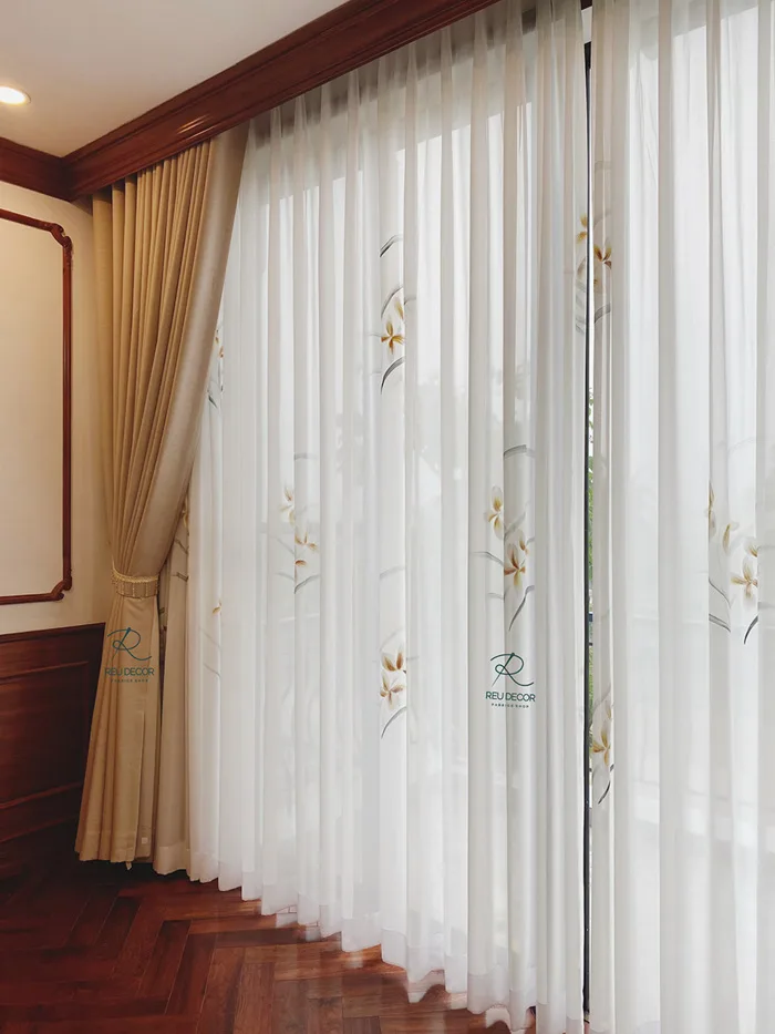 Rèm vải trơn hiện đại THD-2025-25 - Reu Decor