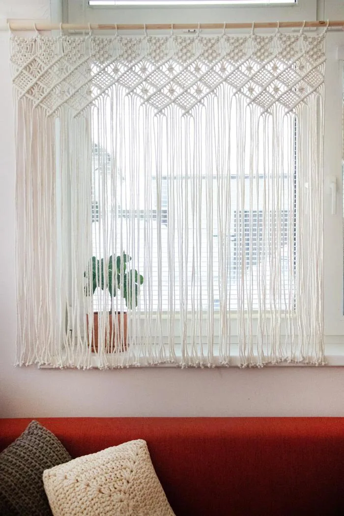 Rèm lối đi Macrame che nắng RCM03 - Kích thước theo yêu cầu | Dây Macrame  VietNam