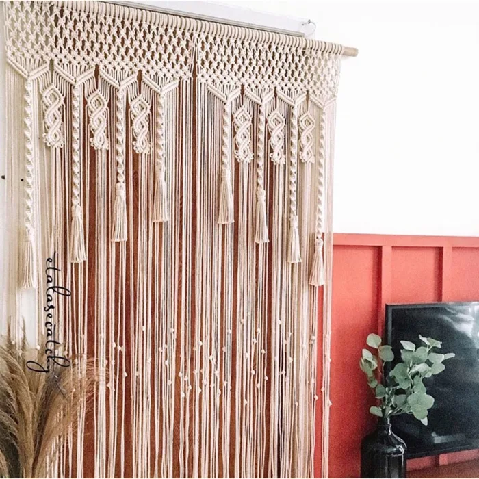 Rèm cửa macrame vintage decor | Shopee Việt Nam