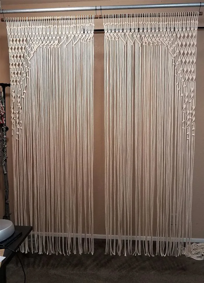 Rèm hành lang Macrame RCM11 che nắng - Kích thước theo yêu cầu | Dây Macrame  VietNam