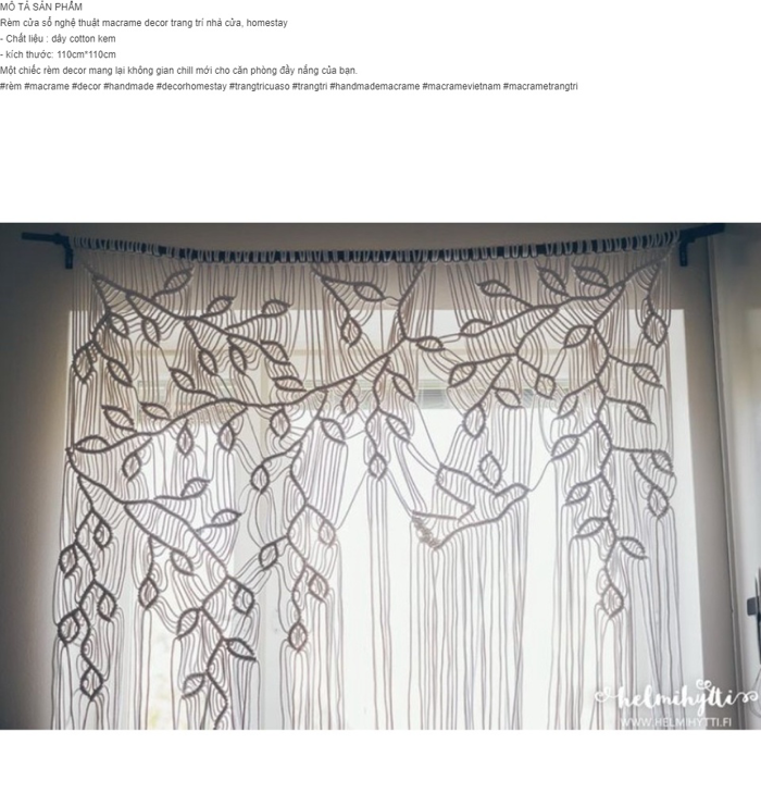 Rèm Cửa Sổ Nghệ Thuật Macrame Decor Trang Trí Nhà Cửa, Homestay | Lazada  Việt Nam