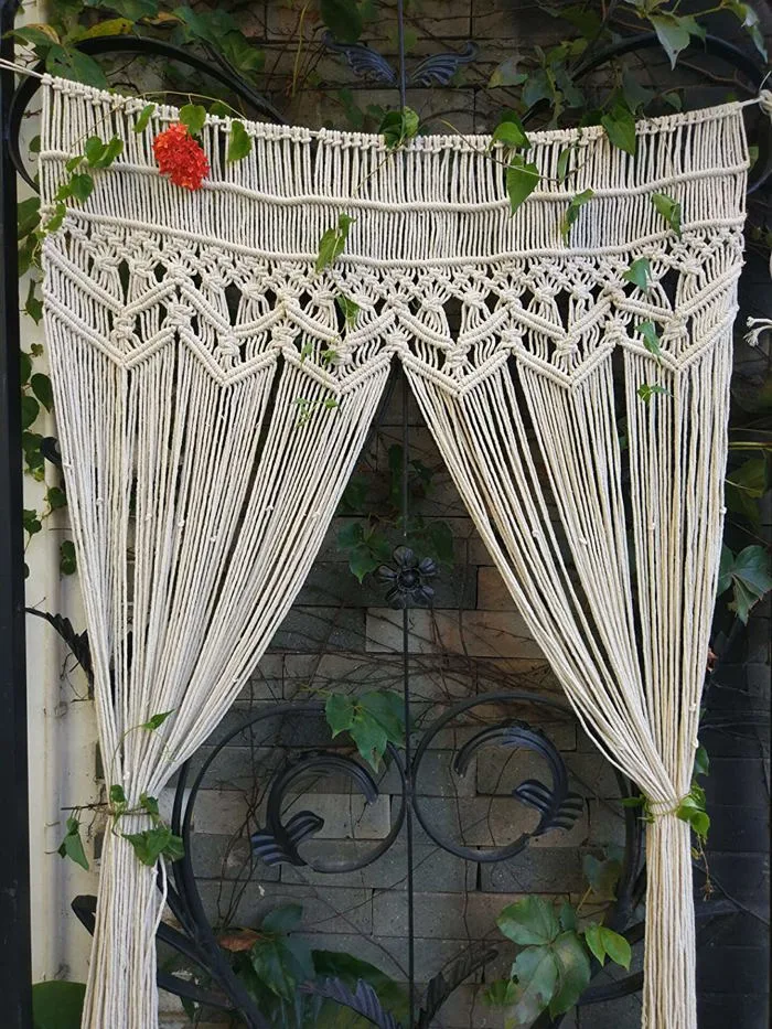 Rèm cửa hành lang Macrame RCM08 - Kích thước theo yêu cầu | Dây Macrame  VietNam