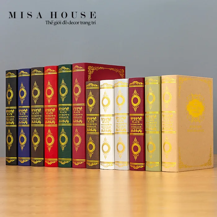 Sách giả decor giao ngẫu nhiên phong cách cổ điển sang trọng vintage - Misa  House