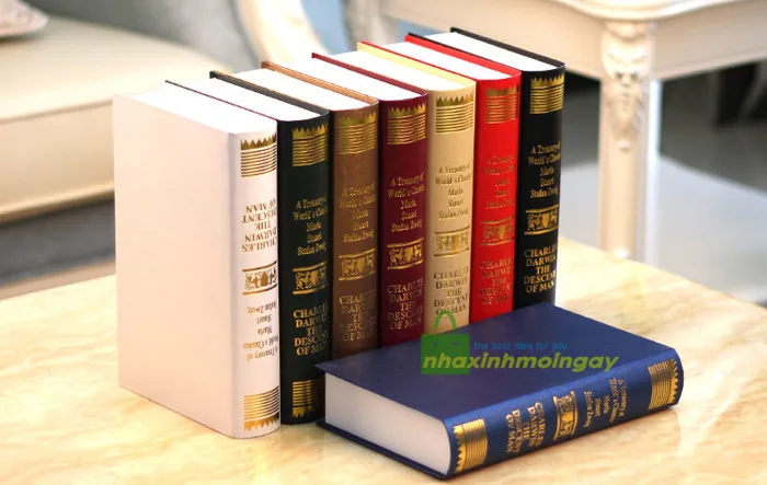 Mô hình sách giả trang trí phong cách cổ điển dùng cho trang trí nhà– Nhà  Xinh Mỗi Ngày