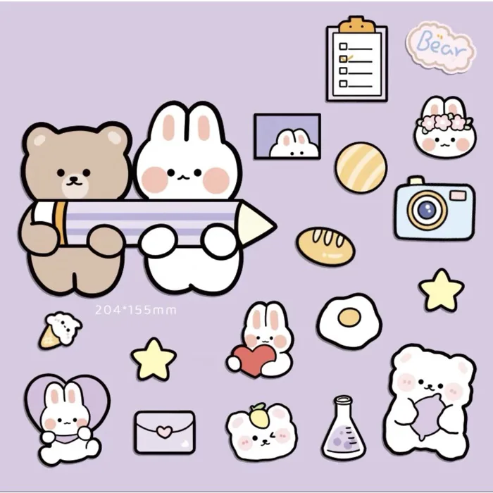Sticker Cute Cỡ Lớn Dán Vali Hoạt Hình Đáng Yêu Trang Trí Bàn Học Decor Góc  Học Tập ST69