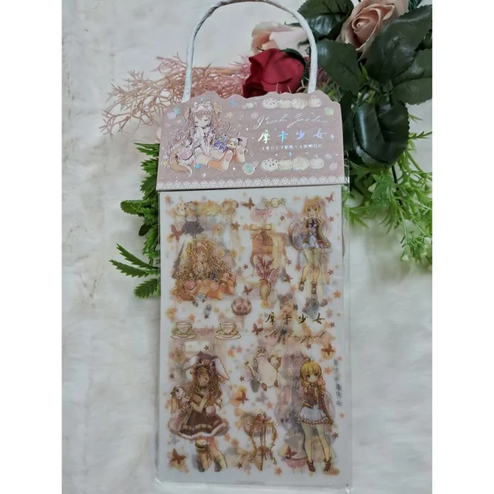 Set 4 miếng sticker dán trang trí nhật ký, sổ, bàn học cute