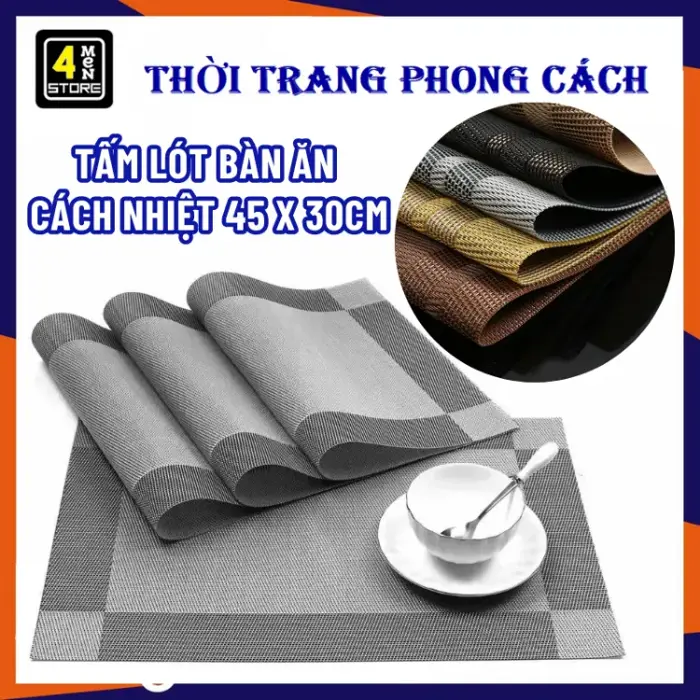 Tấm Lót Bàn Ăn Cách Nhiệt - Khăn Trải Bàn PVC Cao Cấp Chống Trơn Trượt -  Thảm Trải Bàn Làm Phông Nền Chụp Ảnh Bàn Học Bàn Ăn Tiện Lợi Size 45x30cm -  Lazada | Lazada.vn