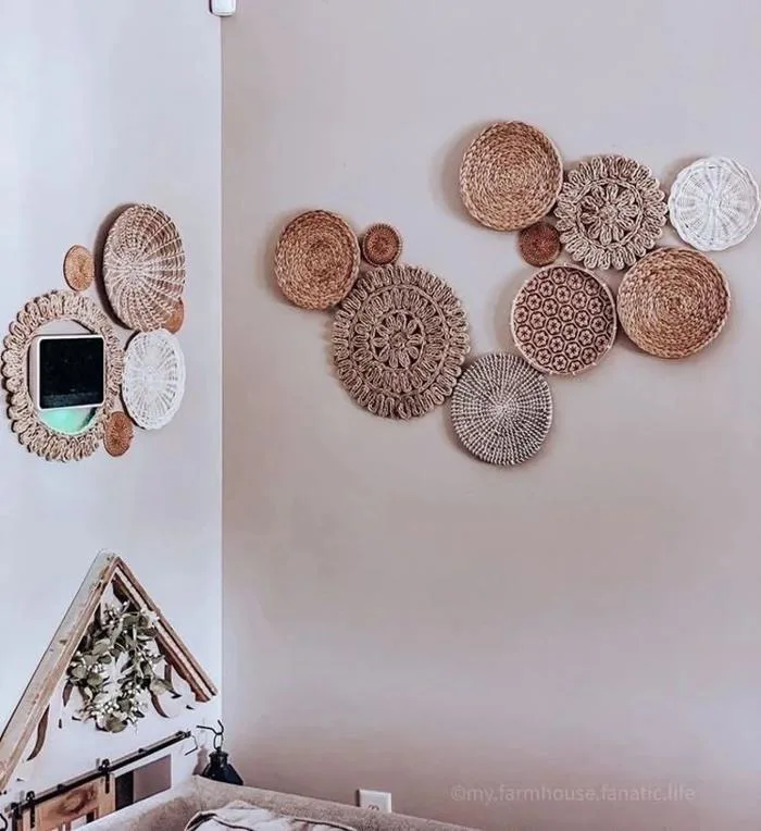 Thảm cói - Tấm lót hoạ tiết - Trải bàn, decor, trang trí tường