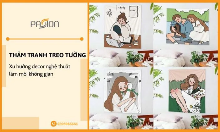 Thảm tranh treo tường: Xu hướng decor nghệ thuật làm mới không gian