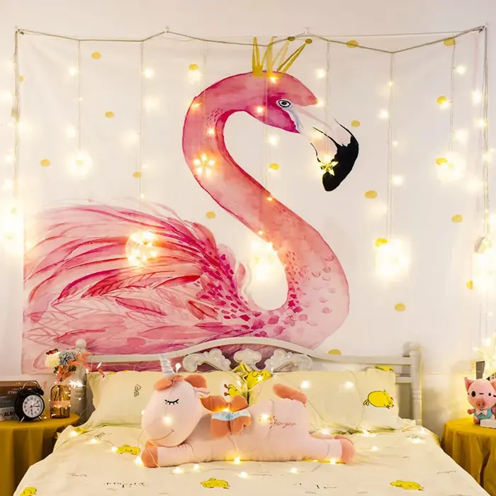 Thảm treo tường decor vintage hạc hồng, tranh vải treo tường size to hàng  đẹp | Lazada Việt Nam