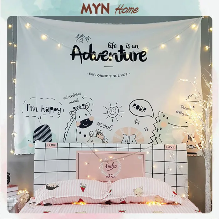 Tranh vải treo tường, thảm treo tường decor, trang trí nhà cửa nhiều mẫu  (150x130cm, TẶNG móc treo)