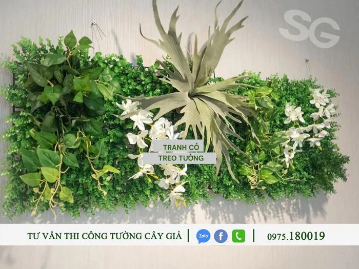 Thảm cây giả treo tường - Tranh cỏ treo tường | Cỏ nhân tạo SG
