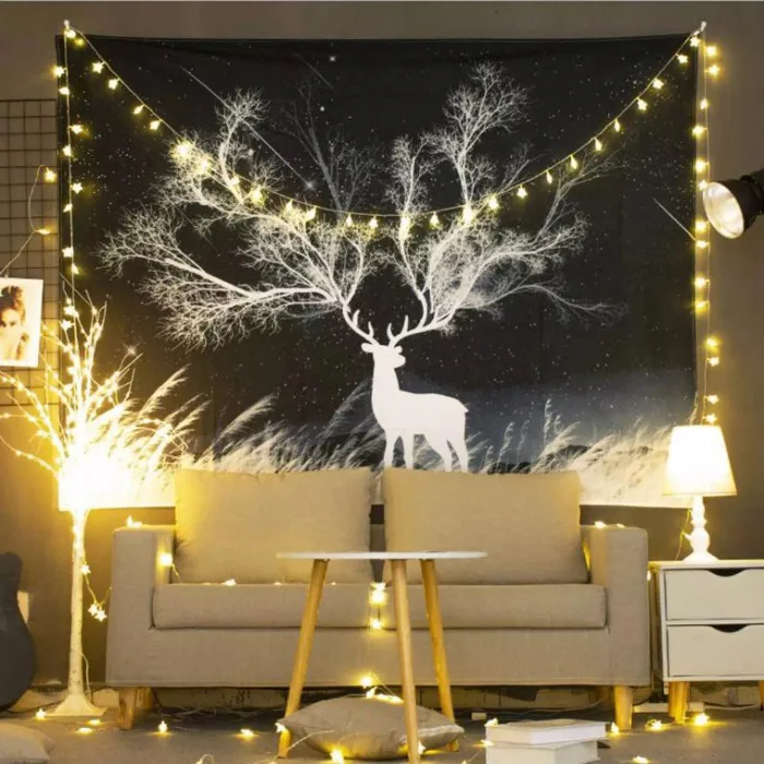 200x150cm -Tặng Đèn ] Thảm treo tường, Decor phòng ngủ, vải treo tường,  tranh treo tường size lớn vintage | Shopee Việt Nam