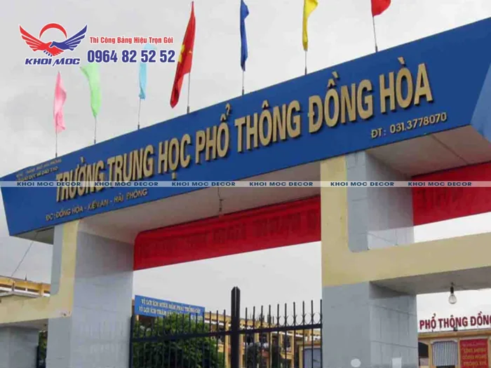 Thi công bảng hiệu trường học Thi công bảng hiệu trường học