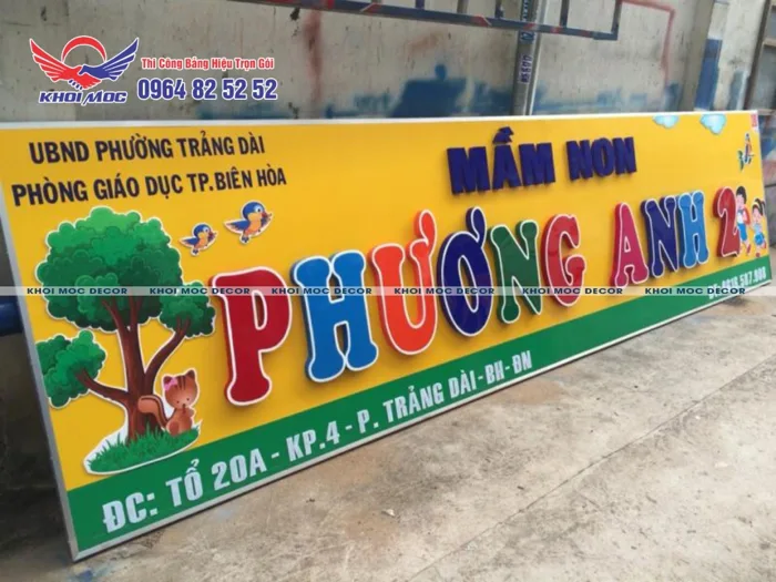 Thi công bảng hiệu trường học Thi công bảng hiệu trường học