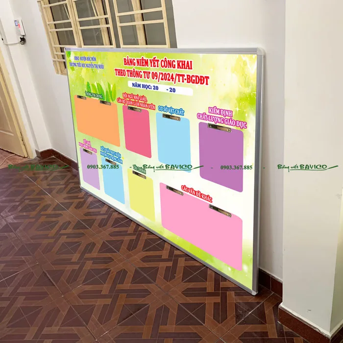 BẢNG CÔNG KHAI - KT: 120X240 CM - Bảng Viết Bavico BẢNG CÔNG KHAI - KT: 120X240 CM - Bảng Viết Bavico