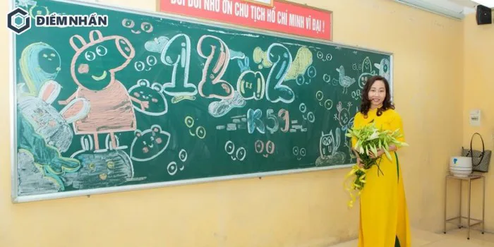 1001+ Mẫu trang trí bảng lớp bằng phấn đẹp, sáng tạo 2026