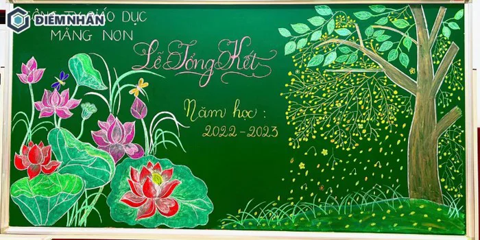 1001+ Mẫu trang trí bảng lớp bằng phấn đẹp, sáng tạo 2026