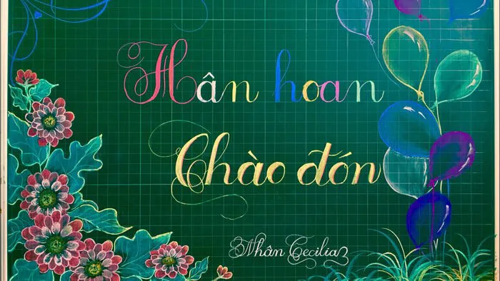 TRANG TRÍ BẢNG #5 | VẼ TRANG TRÍ BẢNG LỚP ĐƠN GIẢN