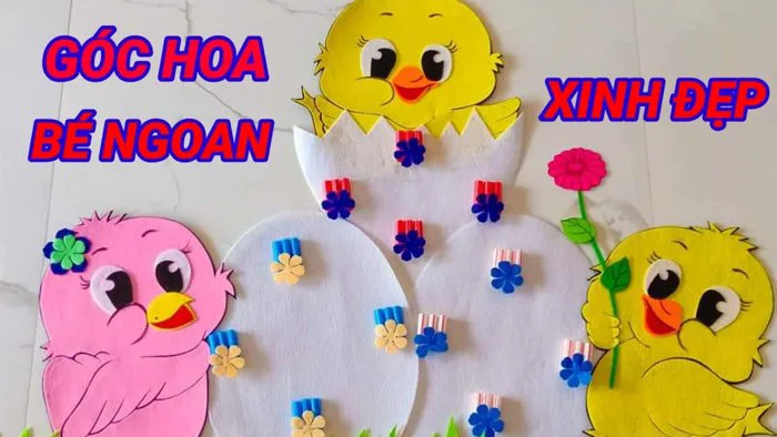 Trang trí góc hoa bé ngoan | Trang trí góc mầm non | Trang trí lớp lấy trẻ làm trung tâm | TGMN #2