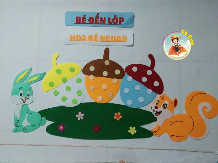GÓC BÉ ĐẾN LỚP-HOA BÉ NGOAN VẢI NỈ TRANG TRÍ MẦM NON | Lazada Việt Nam