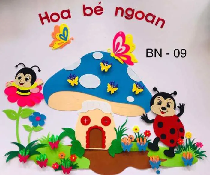 bảng bé ngoan Bọ và ong ( Tranh nỉ trang trí trường lớp mầm non) | Lazada Việt Nam