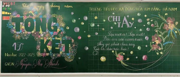 Hơn 100 mẫu trang trí bảng tổng kết ấn tượng và sáng tạo