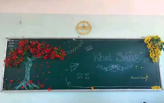 Đỉnh cao sáng tạo vẽ bảng chia tay của học sinh: Không ai nỡ xoá vì mỗi nét  phấn là cả bầu trời kỷ niệm