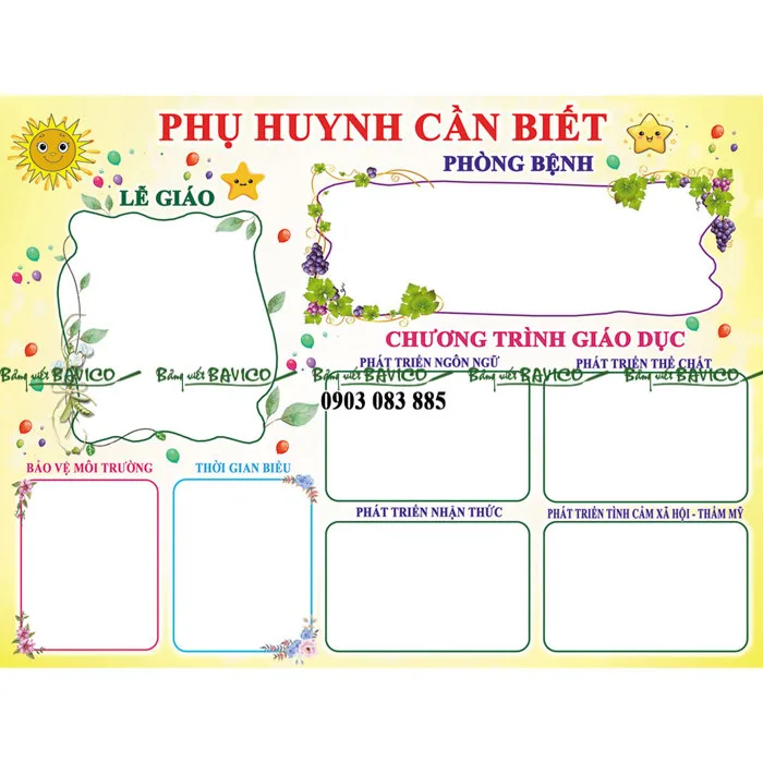 Bảng phụ huynh cần biết dán PP viền khung nhôm - Bảng Viết Bavico