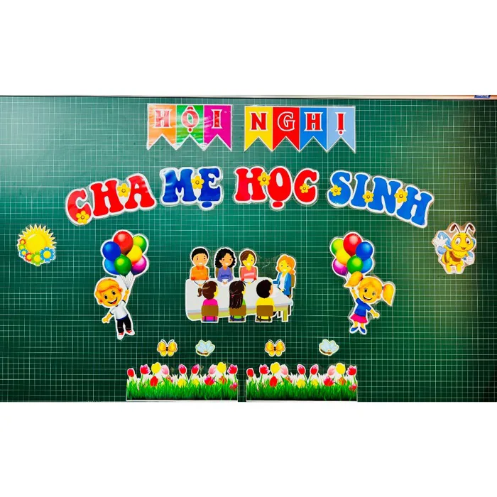 Sét bộ Hội nghị Phụ Huynh học sinh trang trí bảng lớp. Sét bộ Hội nghị Phụ Huynh học sinh trang trí bảng lớp.