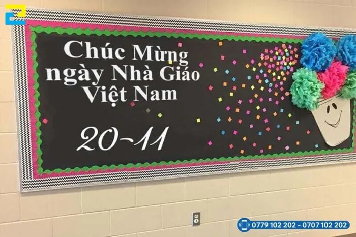 Mẫu trang trí bảng lớp 20/11 ấn tượng, ý nghĩa với thầy cô - inan2h Mẫu trang trí bảng lớp 20/11 ấn tượng, ý nghĩa với thầy cô - inan2h