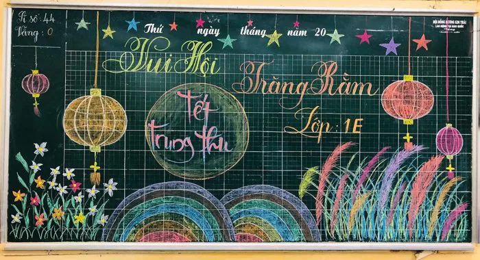 Giáo viên khoe tài trang trí bảng đẹp như tranh vẽ gây bão mạng