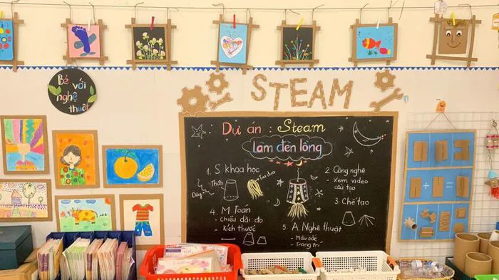 Gợi ý 40+ ý tưởng trang trí góc steam mầm non đẹp, ấn tượng