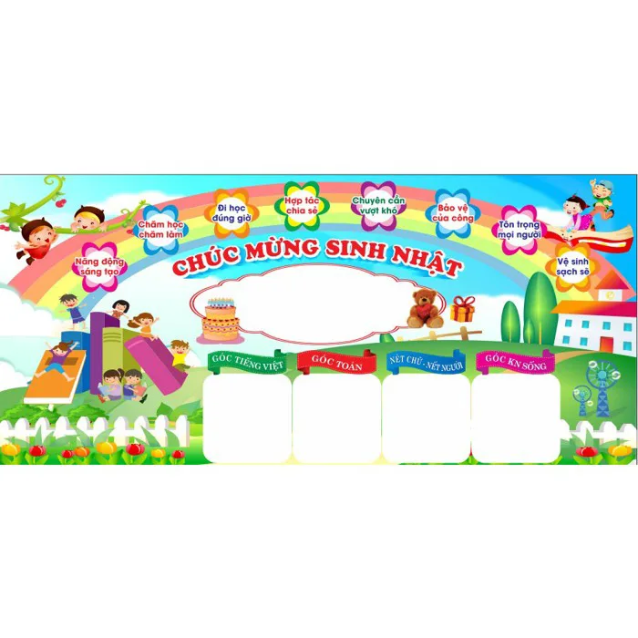 Bảng tin lớp Chất liệu in Bạt, Khổ to Dùng trang trí lớp Tiểu học, Mầm Non | Lazada Việt Nam