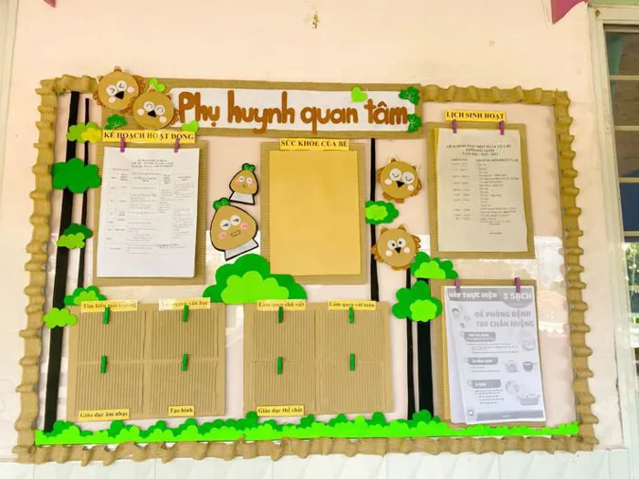 Bảng tin cho lớp mầm non | Trang trí bảng tin lớp học, Bảng thông tin