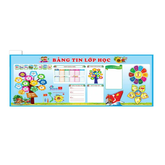 LH 18 - BẢNG TRANG TRÍ LỚP HỌC/ BẢNG TIN LỚP HỌC/ TRƯỜNG HỌC KIỂU MỚI/ LỚP HỌC THÂN THIỆN | Shopee Việt Nam