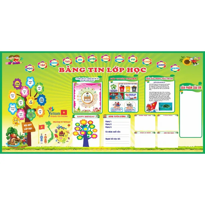 bảng năng lực phẩm chất trang trí lớp giá rẻ Tháng 8,2026 | BigGo Việt Nam