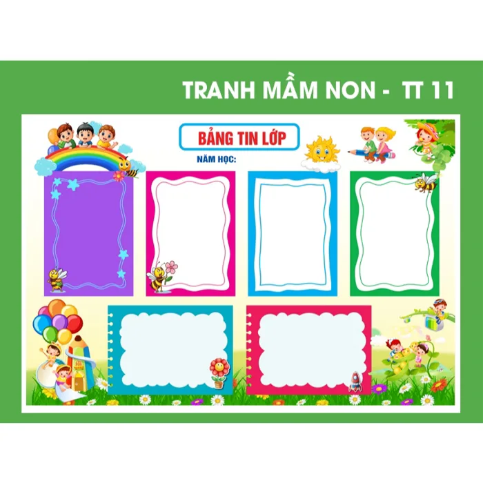 Tranh decan mầm non/tiểu học/trường học/bảng tin lớp/góc tuyên truyền/TT11  | Shopee Việt Nam
