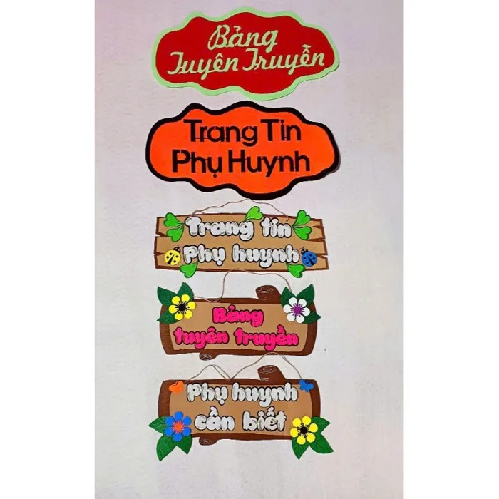 [MẪU MỚI 2026] Bảng tên góc tuyên truyền, bảng trang tin phụ huynh, trang trí lớp học mầm non