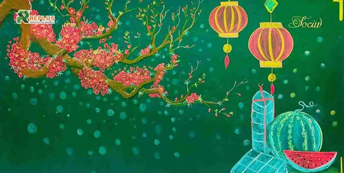 Top 12 cách trang trí bảng ngày Tết Nguyên Đán đẹp lung linh